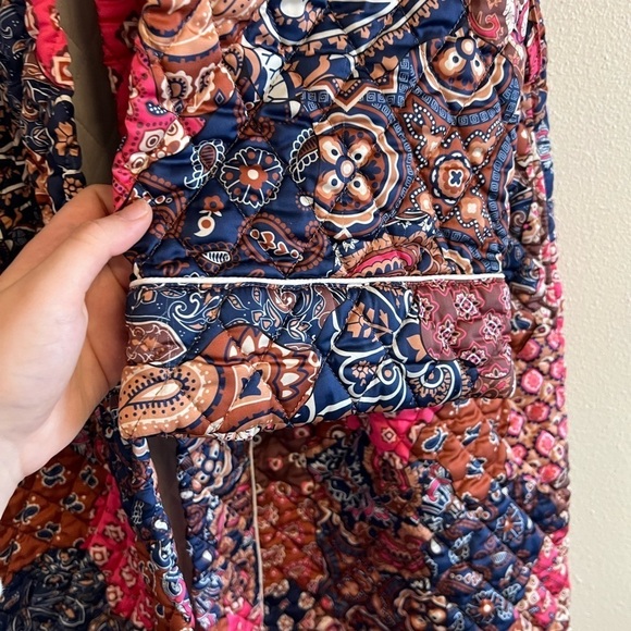 Kilo Brava Pink Blue Patchwork Quilted Midi Robe M - Picture 7 of 10